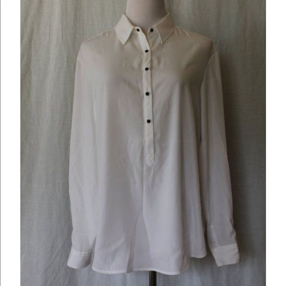 Adrianna Papell Snap Front Shirt Blouse - Picture 7 of 8
